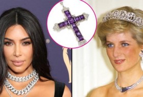 金·卡戴珊在拍卖会上获得了戴安娜王妃标志性的钻石十字架