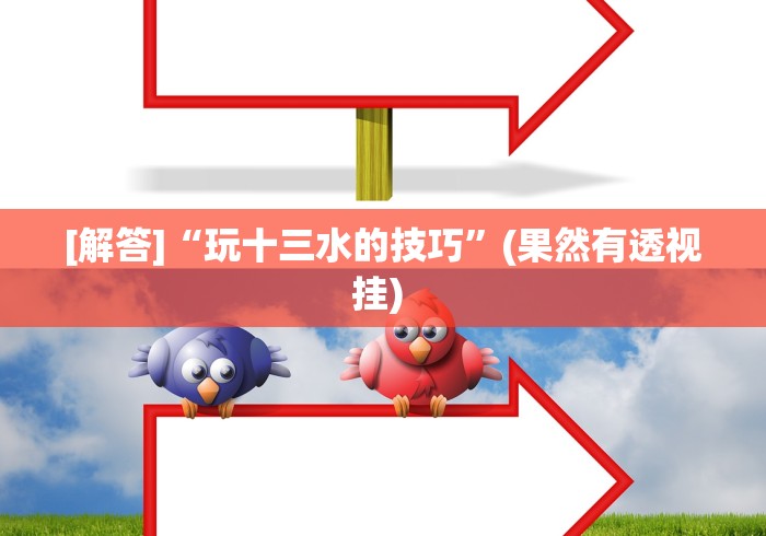 [解答]“玩十三水的技巧”(果然有透视挂) 