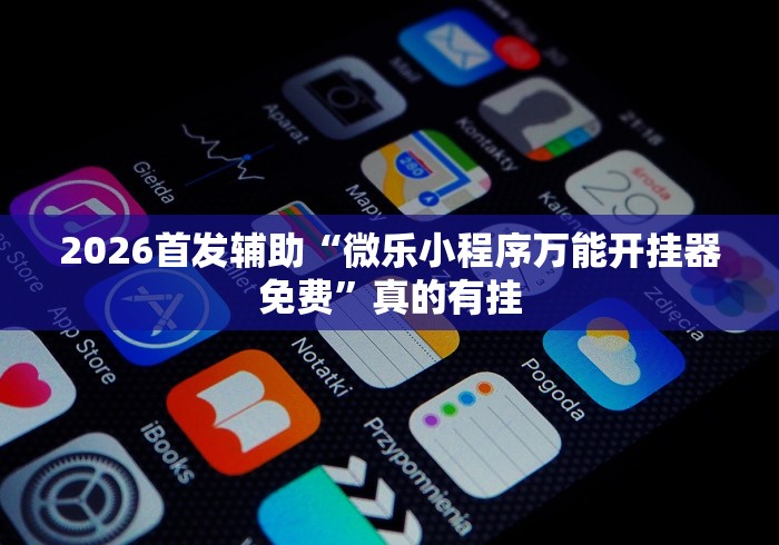 2026首发辅助“微乐小程序万能开挂器免费”真的有挂