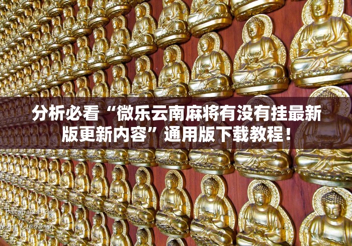 分析必看“微乐云南麻将有没有挂最新版更新内容”通用版下载教程！