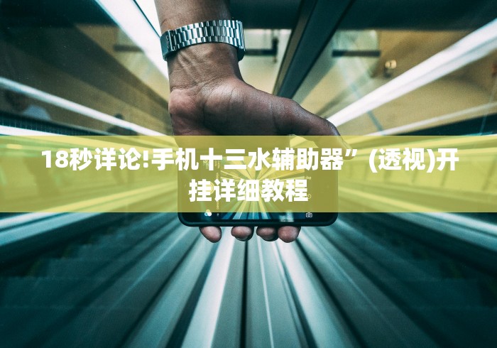 18秒详论!手机十三水辅助器”(透视)开挂详细教程