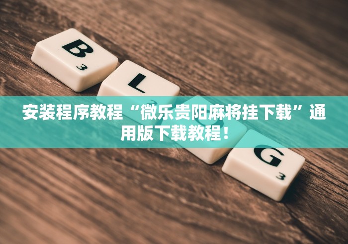 安装程序教程“微乐贵阳麻将挂下载”通用版下载教程！