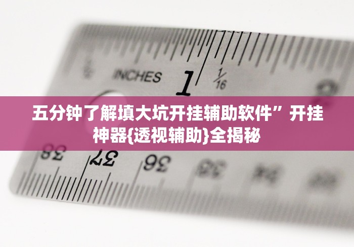 五分钟了解填大坑开挂辅助软件”开挂神器{透视辅助}全揭秘