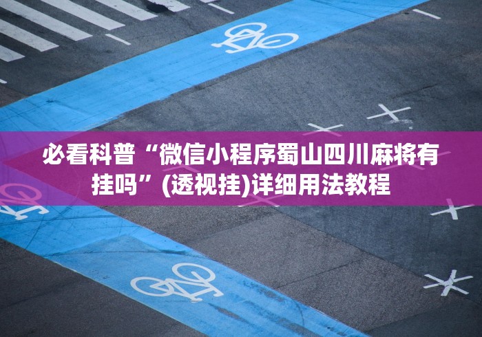 必看科普“微信小程序蜀山四川麻将有挂吗”(透视挂)详细用法教程 必看科普“微信小程序蜀山四川麻将有挂吗”(透视挂)详细用法教程