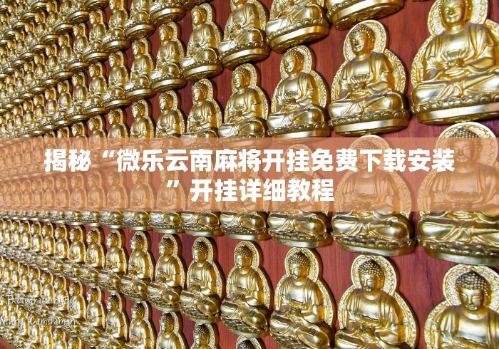 揭秘“微乐云南麻将开挂免费下载安装”开挂详细教程