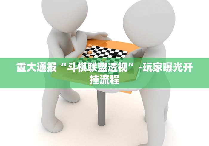 重大通报“斗棋联盟透视”-玩家曝光开挂流程
