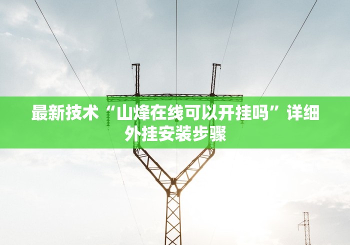 最新技术“山烽在线可以开挂吗”详细外挂安装步骤 最新技术“山烽在线可以开挂吗”详细外挂安装步骤