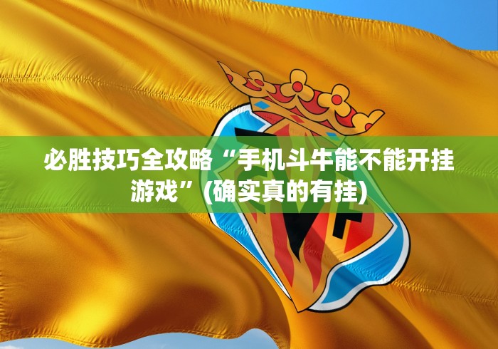 必胜技巧全攻略“手机斗牛能不能开挂游戏”(确实真的有挂)
