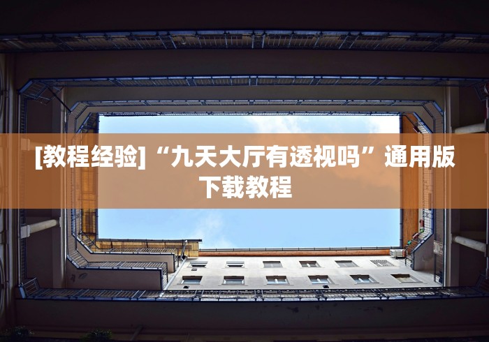 [教程经验]“九天大厅有透视吗”通用版下载教程