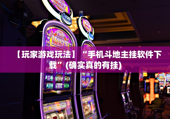 【玩家游戏玩法】“手机斗地主挂软件下载”(确实真的有挂)