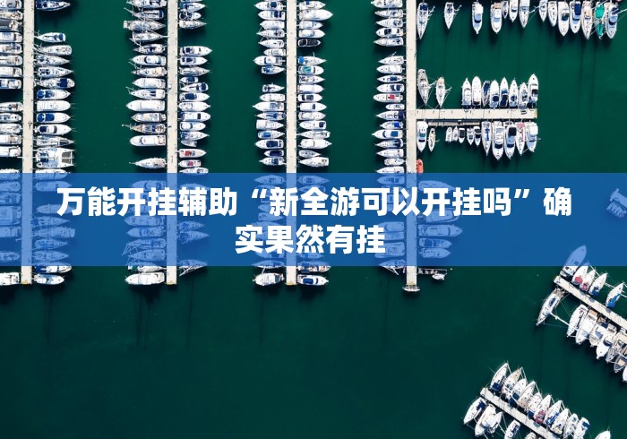 万能开挂辅助“新全游可以开挂吗”确实果然有挂 