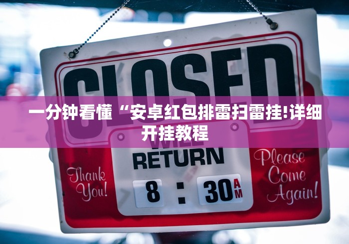 一分钟看懂“安卓红包排雷扫雷挂!详细开挂教程
