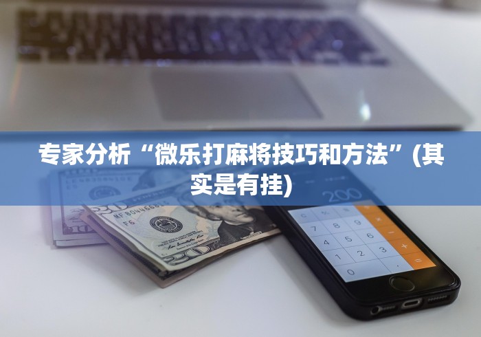 专家分析“微乐打麻将技巧和方法”(其实是有挂)