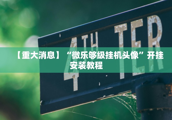 【重大消息】“微乐够级挂机头像	”开挂安装教程
