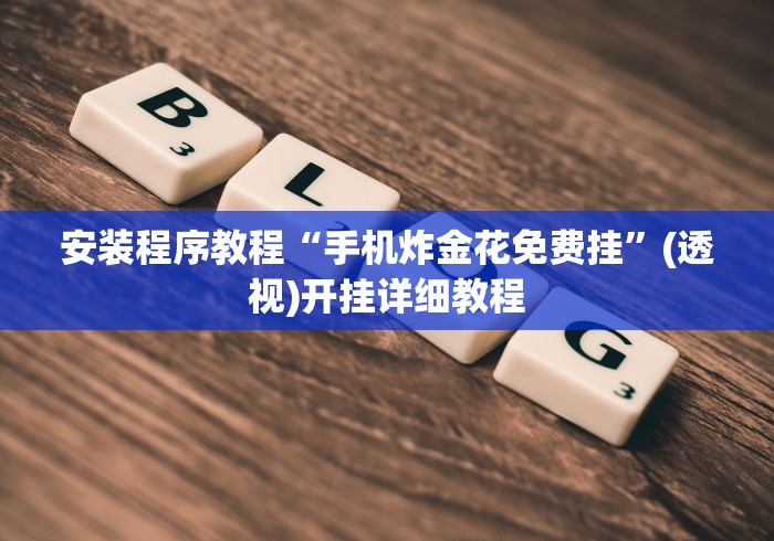 安装程序教程“手机炸金花免费挂”(透视)开挂详细教程