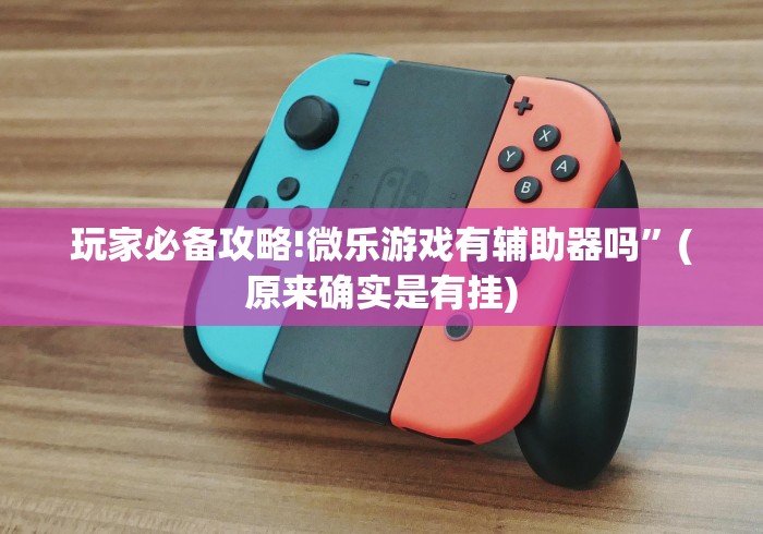 玩家必备攻略!微乐游戏有辅助器吗	”(原来确实是有挂)