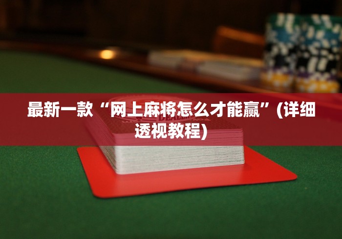 最新一款“网上麻将怎么才能赢”(详细透视教程)