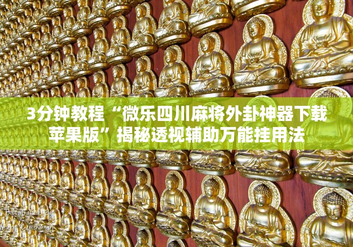3分钟教程“微乐四川麻将外卦神器下载苹果版	”揭秘透视辅助万能挂用法