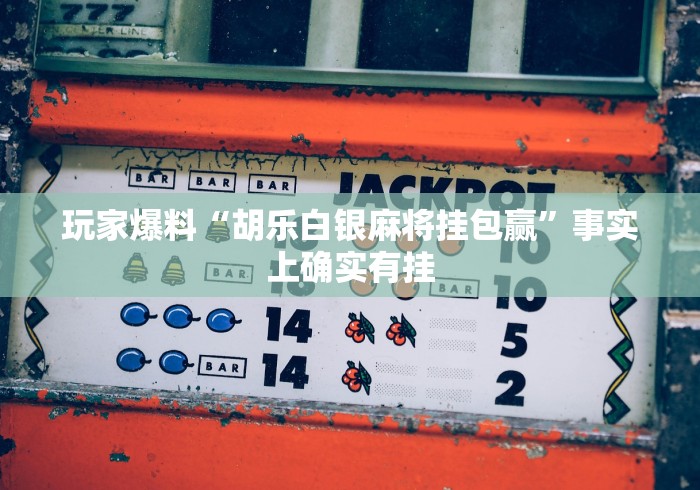 玩家爆料“胡乐白银麻将挂包赢”事实上确实有挂