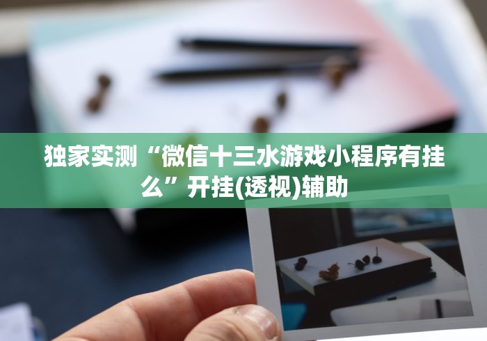 独家实测“微信十三水游戏小程序有挂么”开挂(透视)辅助