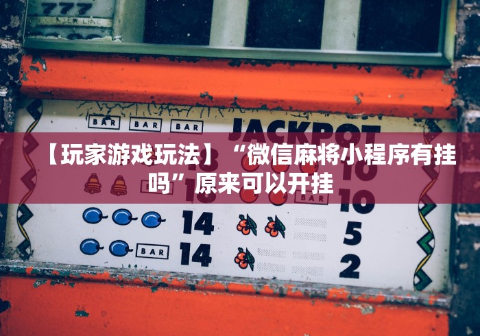 【玩家游戏玩法】“微信麻将小程序有挂吗”原来可以开挂