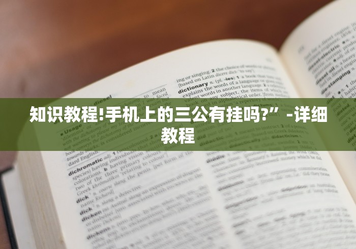 知识教程!手机上的三公有挂吗?”-详细教程