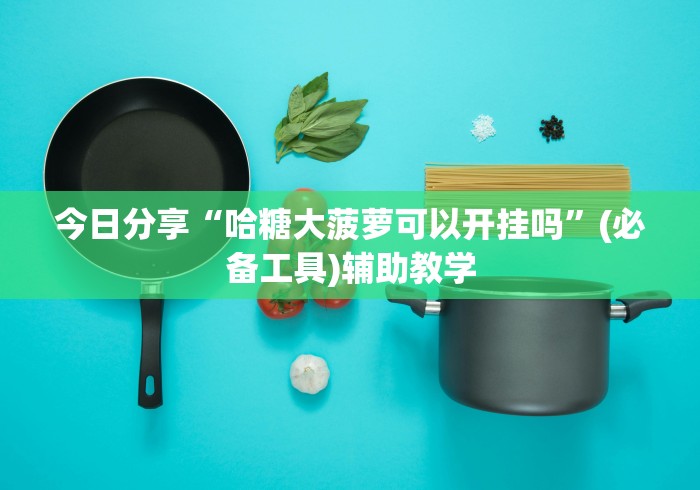 今日分享“哈糖大菠萝可以开挂吗”(必备工具)辅助教学